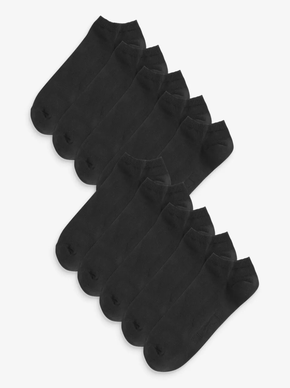 Zwart - 10 paar sneakersokken