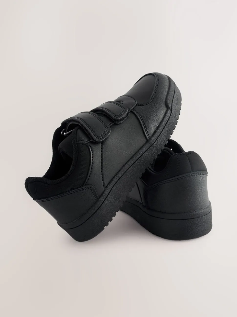 Zwart - 3 schoolschoenen met klittenbandsluiting