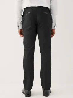 Zwart - Aansluitend - Motionflex Textured Tuxedo Trousers With Side Tape