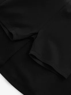 Zwart - Aantrekskirt voor school met jersey stretch (3-17jr)