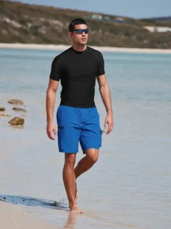 Zwart - Actief rash vest met korte mouwen