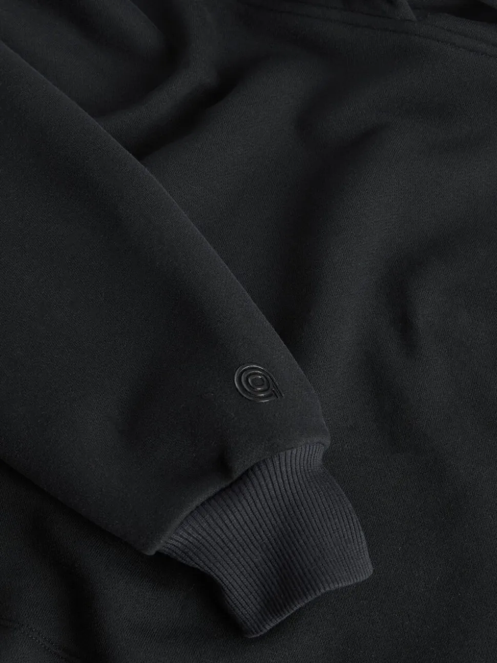Zwart - Actieve cropped hoodie