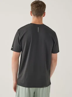 Zwart - Active Gym T-shirt met textuur