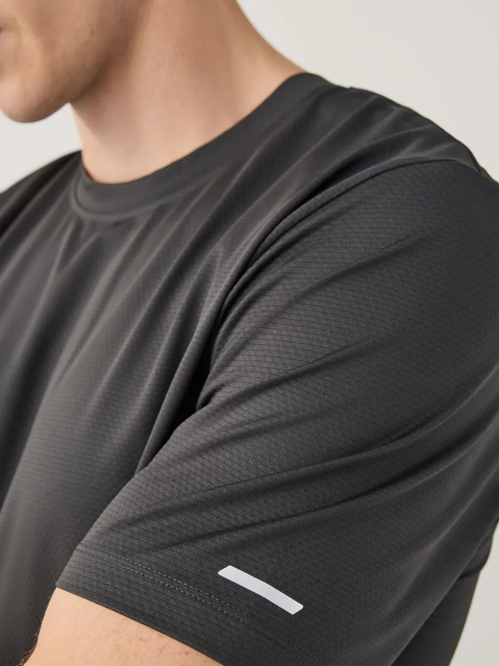 Zwart - Active Gym T-shirt met textuur