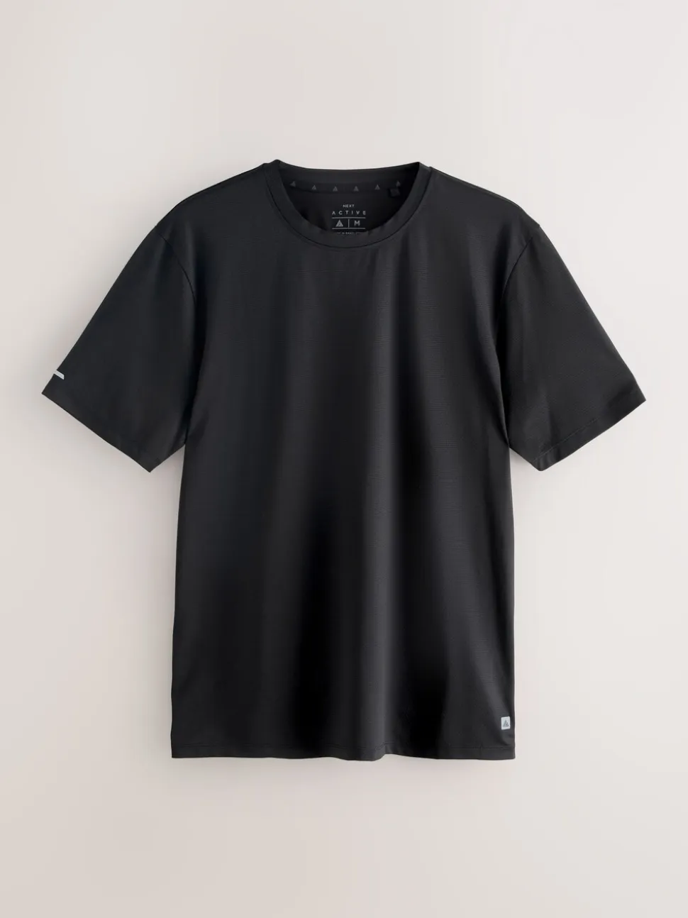 Zwart - Active Gym T-shirt met textuur