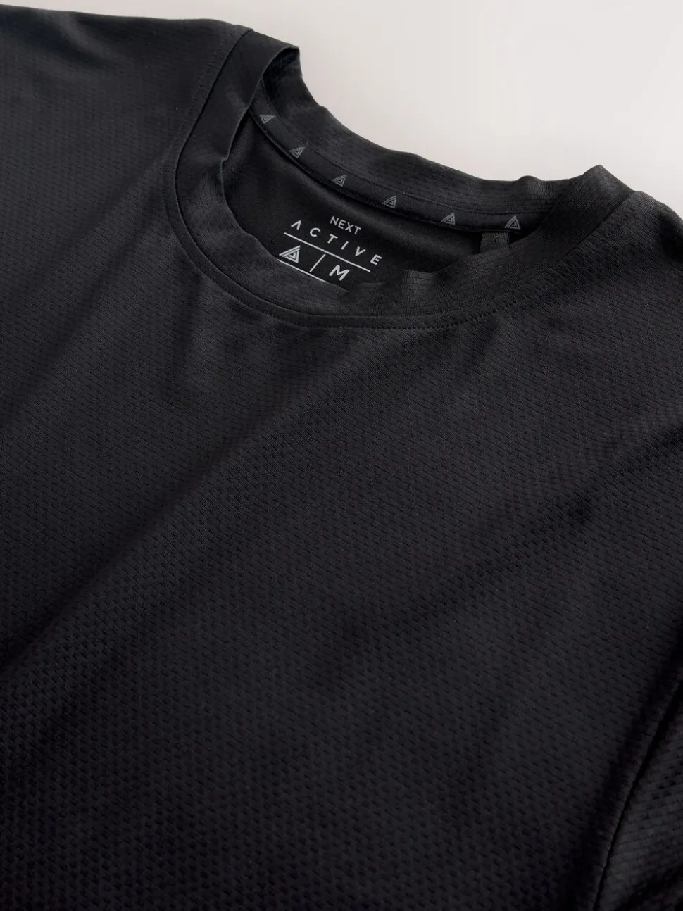 Zwart - Active Gym T-shirt met textuur