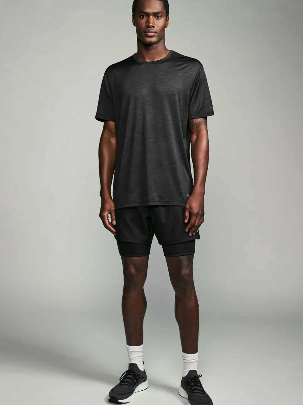 Zwart - Active 2-in-1 shorts