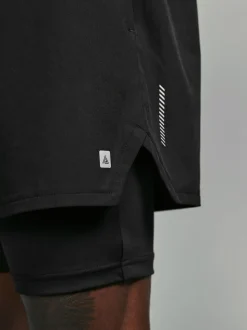 Zwart - Active 2-in-1 shorts