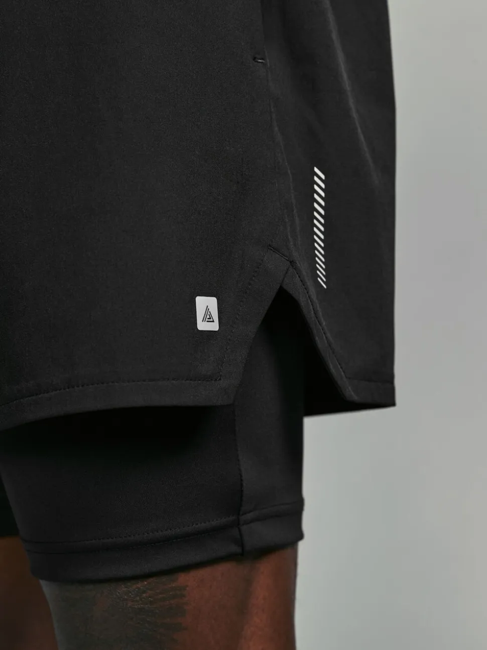 Zwart - Active 2-in-1 shorts