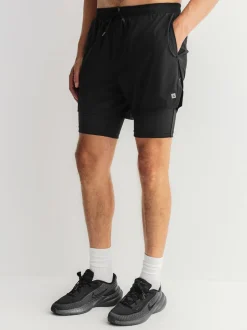 Zwart - Active 2-In-1 Shorts 2 Pack