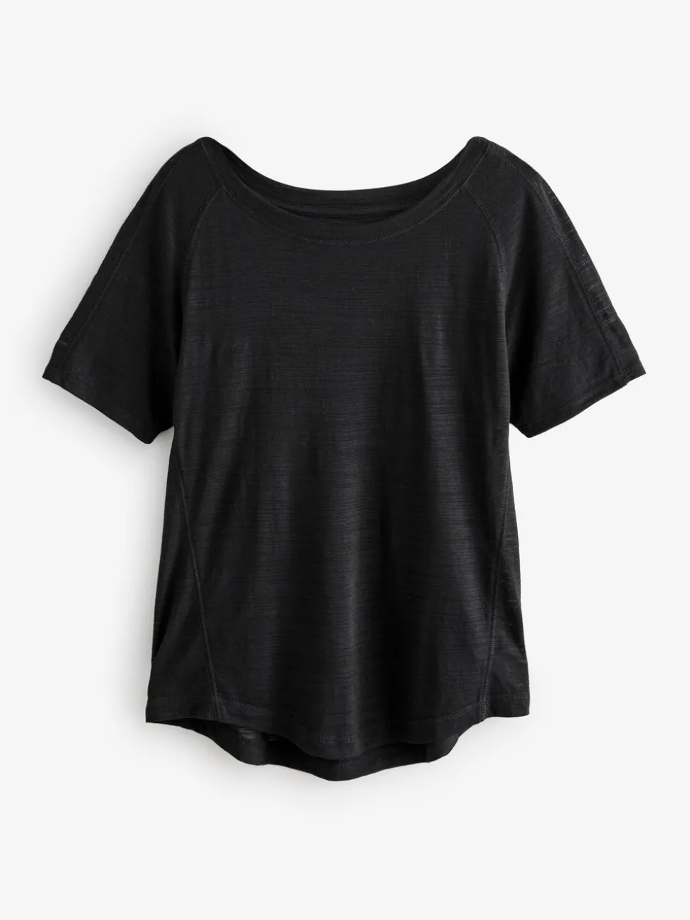 Zwart - Active Lichtgewicht T-shirt met ronde hals en korte mouwen