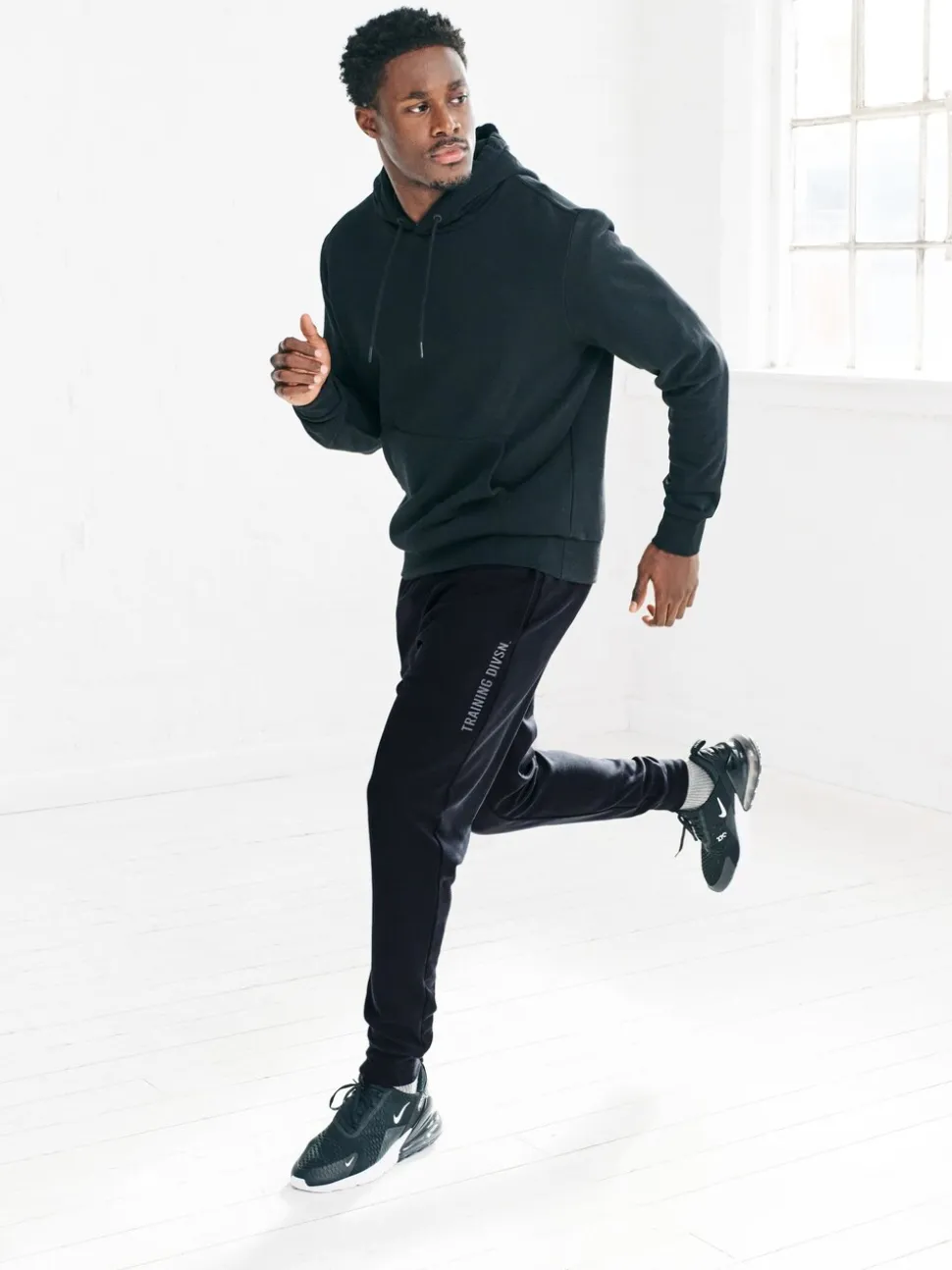 Zwart - Active Training Division Slim Fit Joggers
