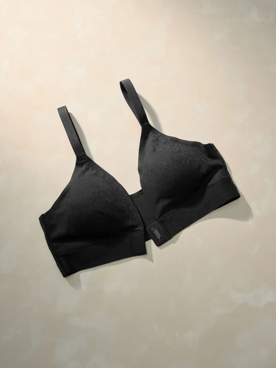 Zwart - Adaptive Animal Jaquard Bralette