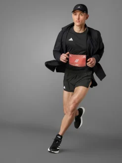 Zwart - adidas Adizero Essentials hardloopshorts met split
