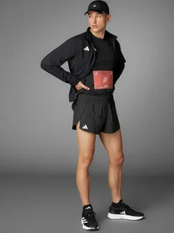 Zwart - adidas Adizero Essentials hardloopshorts met split