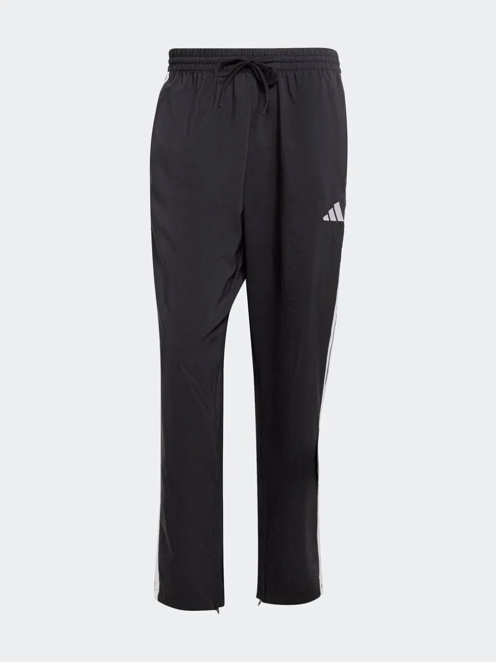 Zwart - adidas Essentials 3-Strepen Stanford joggingbroek met open zoom
