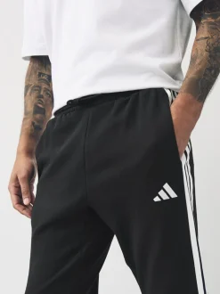 Zwart - adidas Essentials fleece joggingbroek met 3 strepen