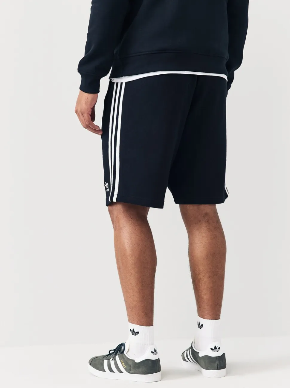 Zwart - adidas Originals Adicolor short met 3 strepen