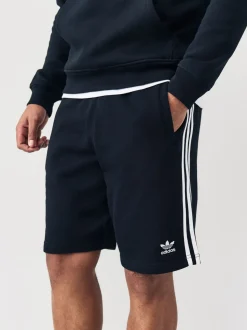 Zwart - adidas Originals Adicolor short met 3 strepen