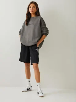Zwart - adidas Originals 3-Stripes Jaquard Shorts