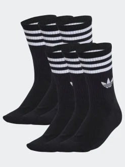 Zwart - adidas Originals set van 6 paar sportsokken