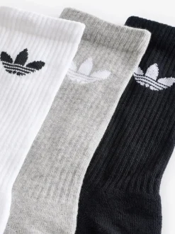 Zwart - adidas Originals verpakking van 6 Trefoil enkelsokken