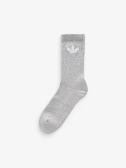 Zwart - adidas Originals verpakking van 6 Trefoil enkelsokken