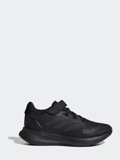 Zwart - adidas Runfalcon 5 kindersneakers met elastische veters
