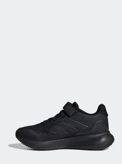 Zwart - adidas Runfalcon 5 kindersneakers met elastische veters