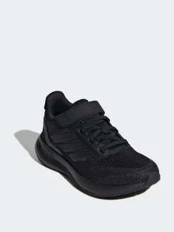 Zwart - adidas Runfalcon 5 kindersneakers met elastische veters