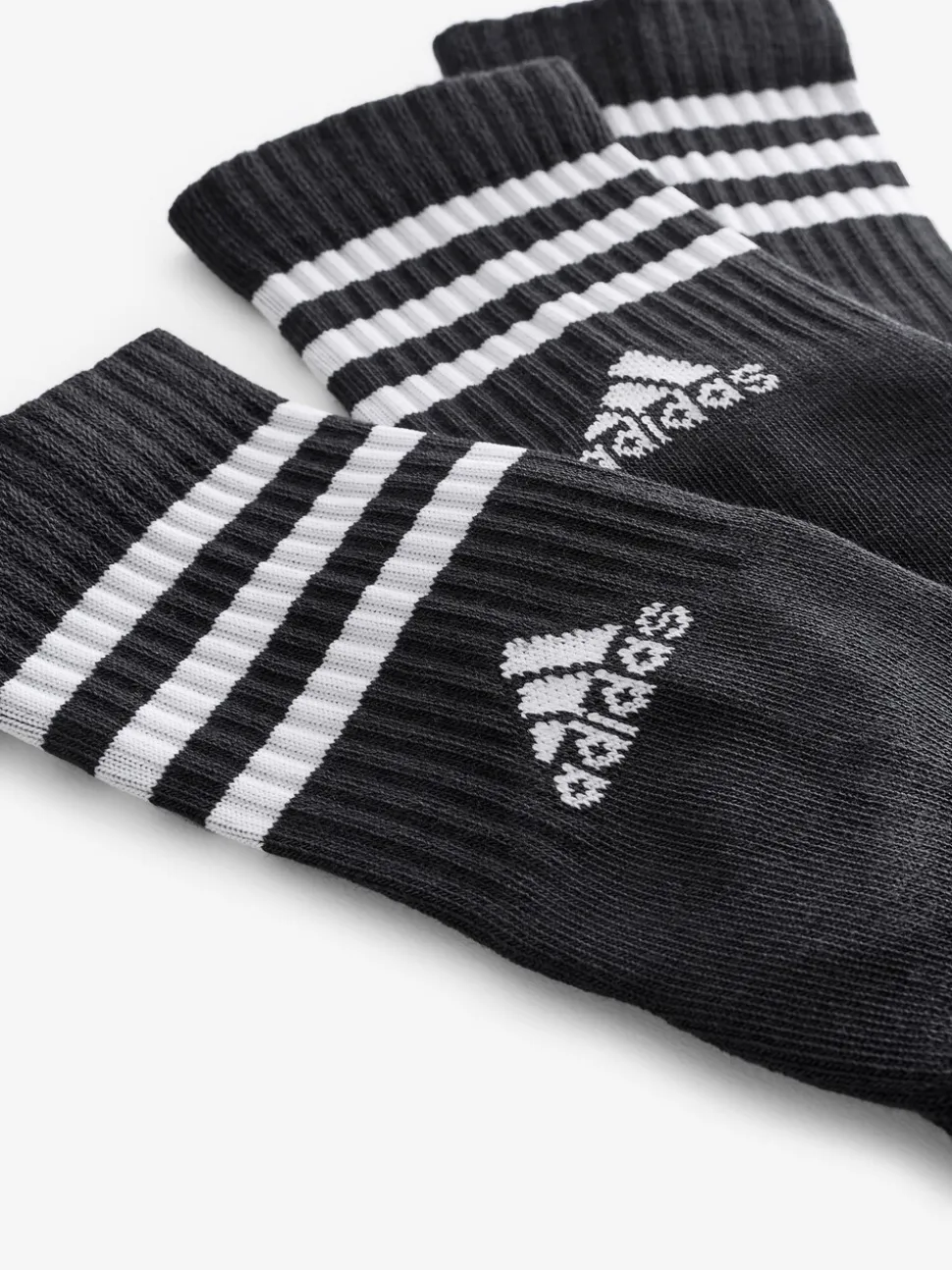 Zwart - adidas 3-strepen lange sokken 3 stuks