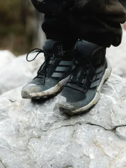 Zwart - adidas Terrex Ax4r Mid wandelschoenen voor kinderen