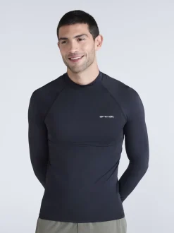 Zwart - Animal Sonny sneldrogend surfhemd met logo voor heren