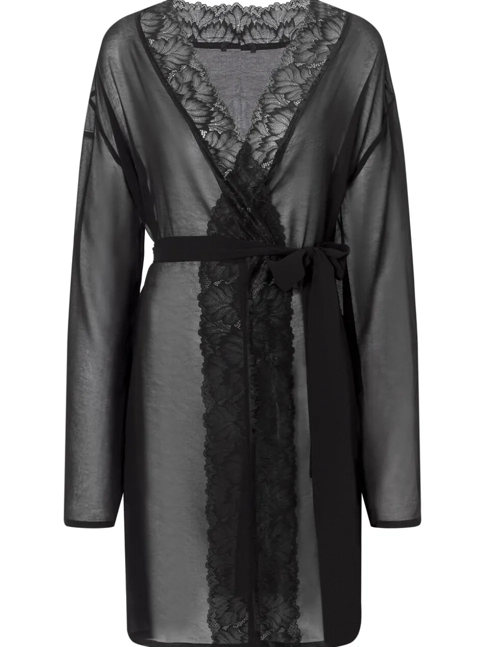 Zwart - Ann Summers The Promising Chiffon Robe