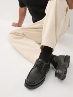 Zwart - Apron Leather Shoes