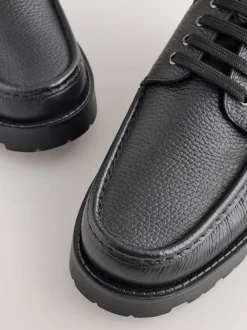 Zwart - Apron Leather Shoes