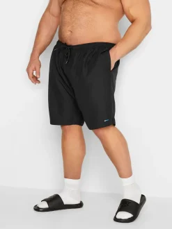 Zwart - BadRhino Big & Tall effen zwemshorts