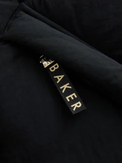 Zwart - Baker by Ted Baker meisjes regenbestendige gewatteerde lange jas