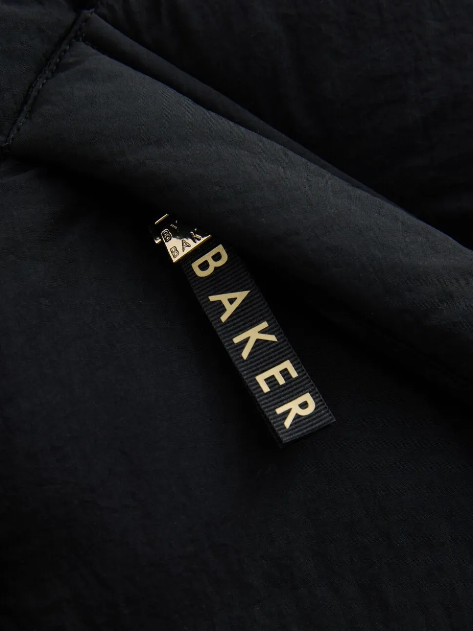 Zwart - Baker by Ted Baker meisjes regenbestendige gewatteerde lange jas