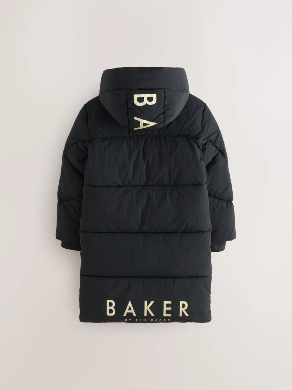 Zwart - Baker by Ted Baker meisjes regenbestendige gewatteerde lange jas