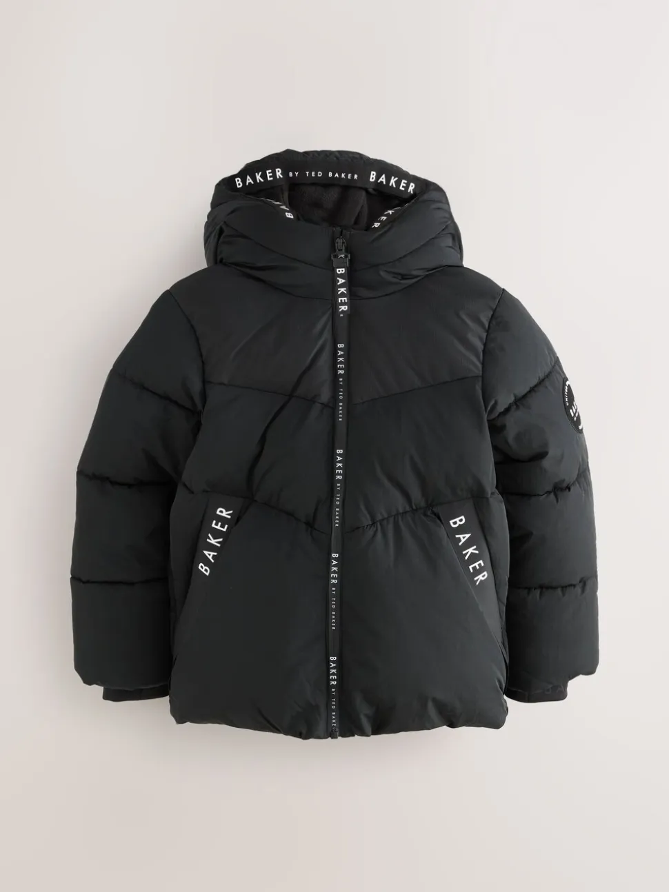 Zwart - Baker by Ted Baker Regenbestendig Gevoerd jack