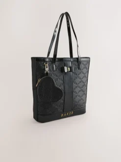 Zwart - Baker by Ted Baker Embossed PU Tote Bag