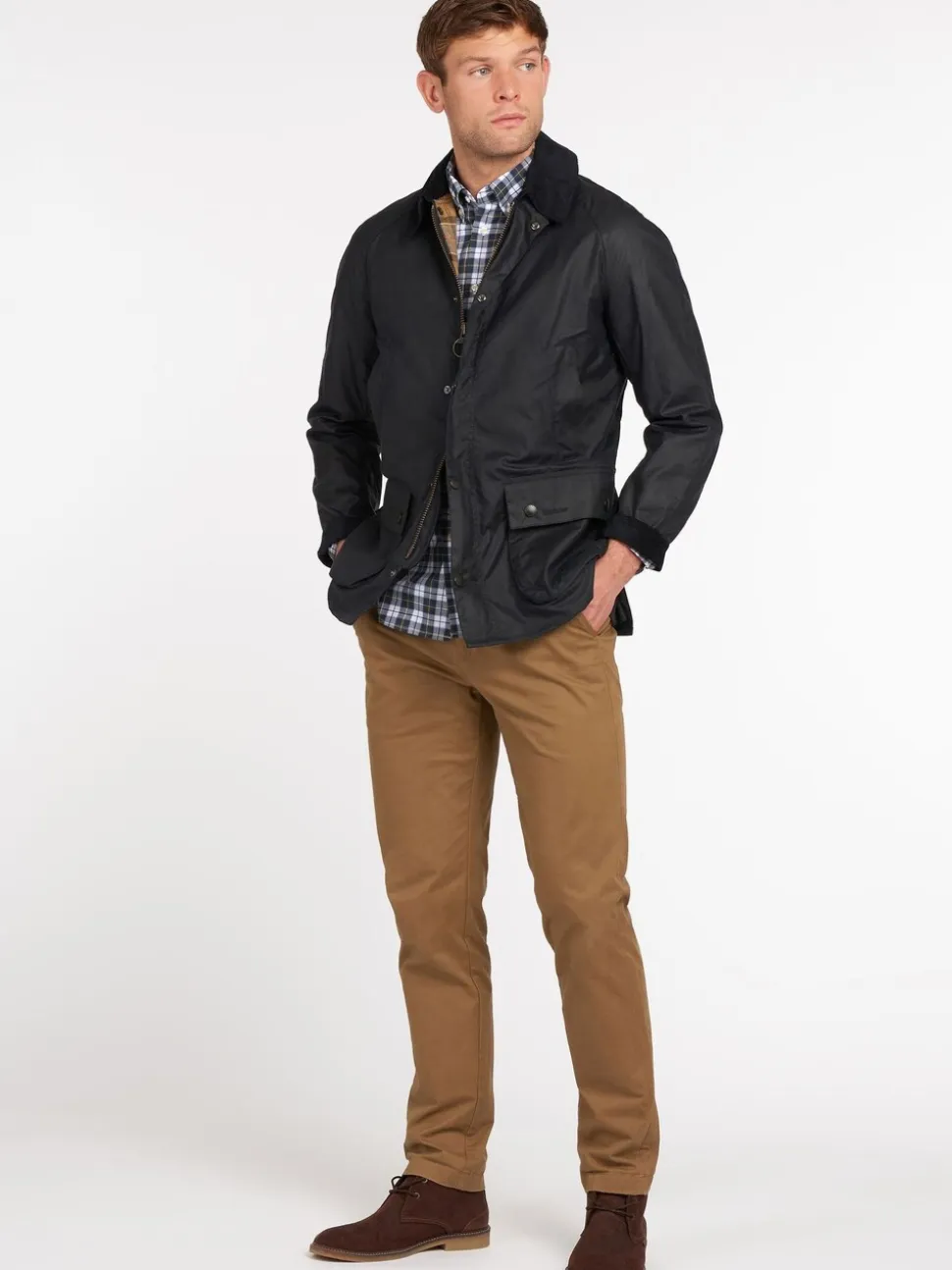 Zwart - Barbour® Ashby gewaxt jack