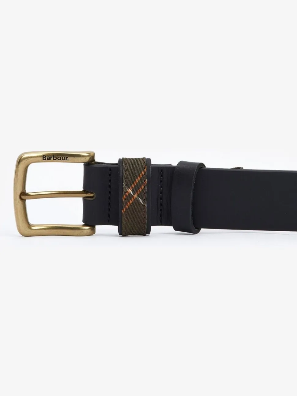 Zwart - Barbour® Esk Leren Tartan Riem