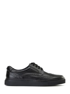 Zwart - Base London Clapton Brogue Trainer