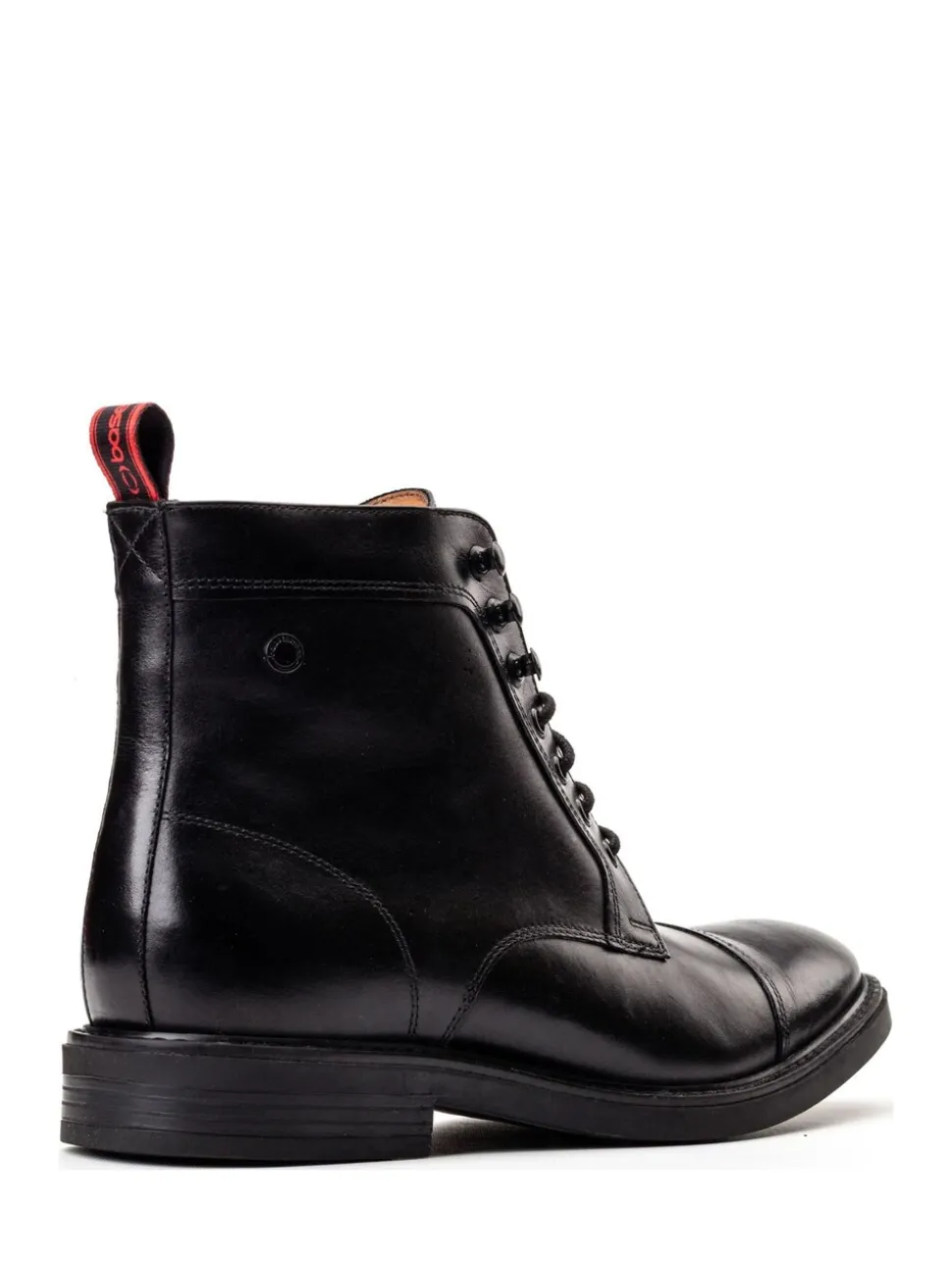 Zwart - Base London Plymouth Toe Cap Boot