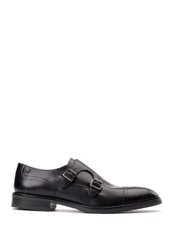 Zwart - Base London Taper Monk Shoe