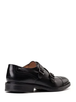 Zwart - Base London Taper Monk Shoe