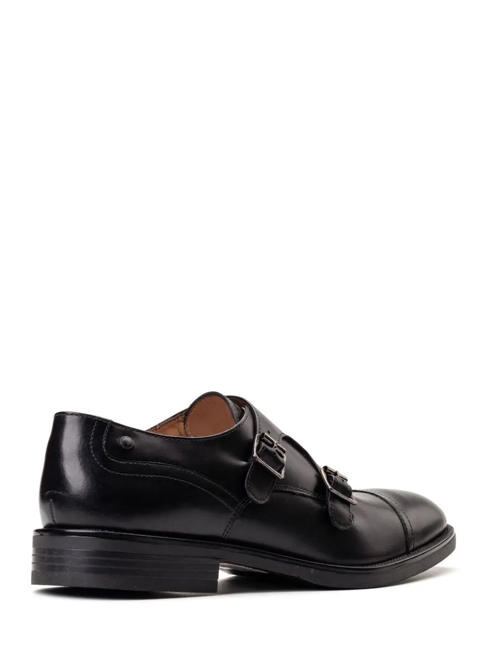 Zwart - Base London Taper Monk Shoe