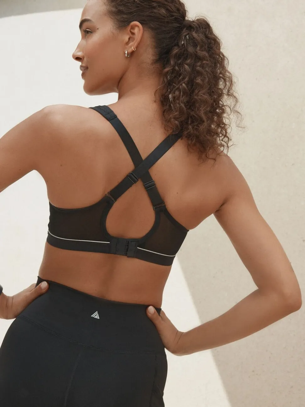Zwart - B-G Active Sports hoge impact Dry Tech beha zonder vulling